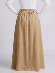 Nude Pleated Skirt