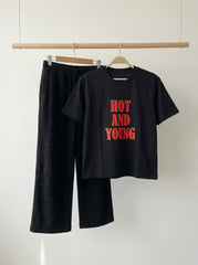 Hot And Young Wide leg Trouser Set