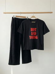 Hot And Young Wide leg Trouser Set