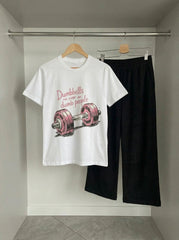 Dumbbells over Dumb wide leg trouser set