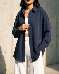 Navy Blue Button Down Shirt