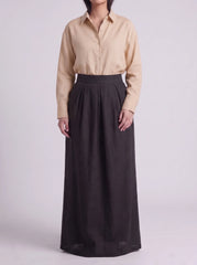 Button Down Shirt With Black Skirt