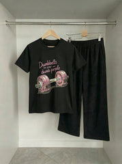Dumbbells over Dumb wide leg trouser set