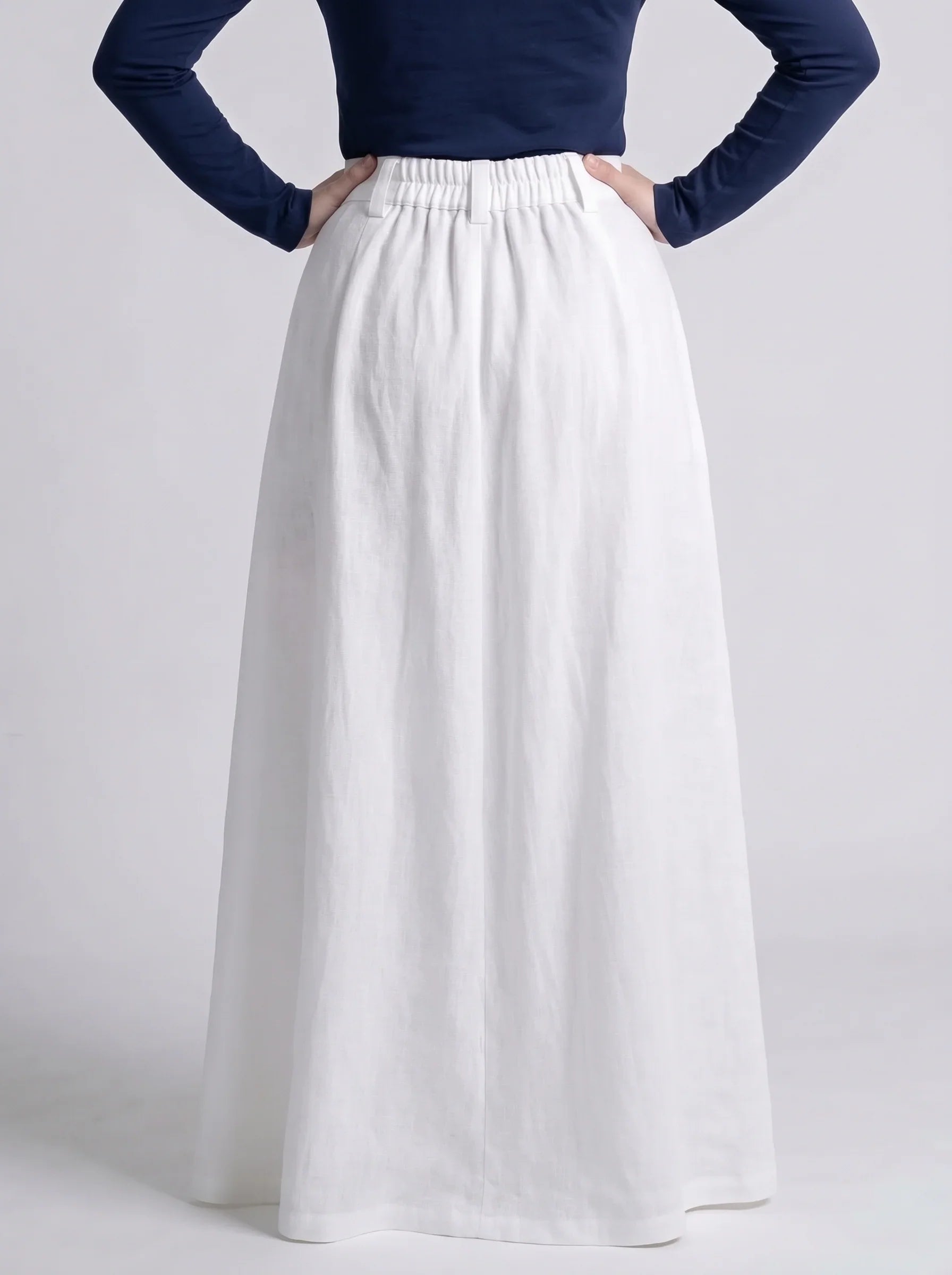 White Pleated Skirt