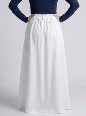 White Pleated Skirt