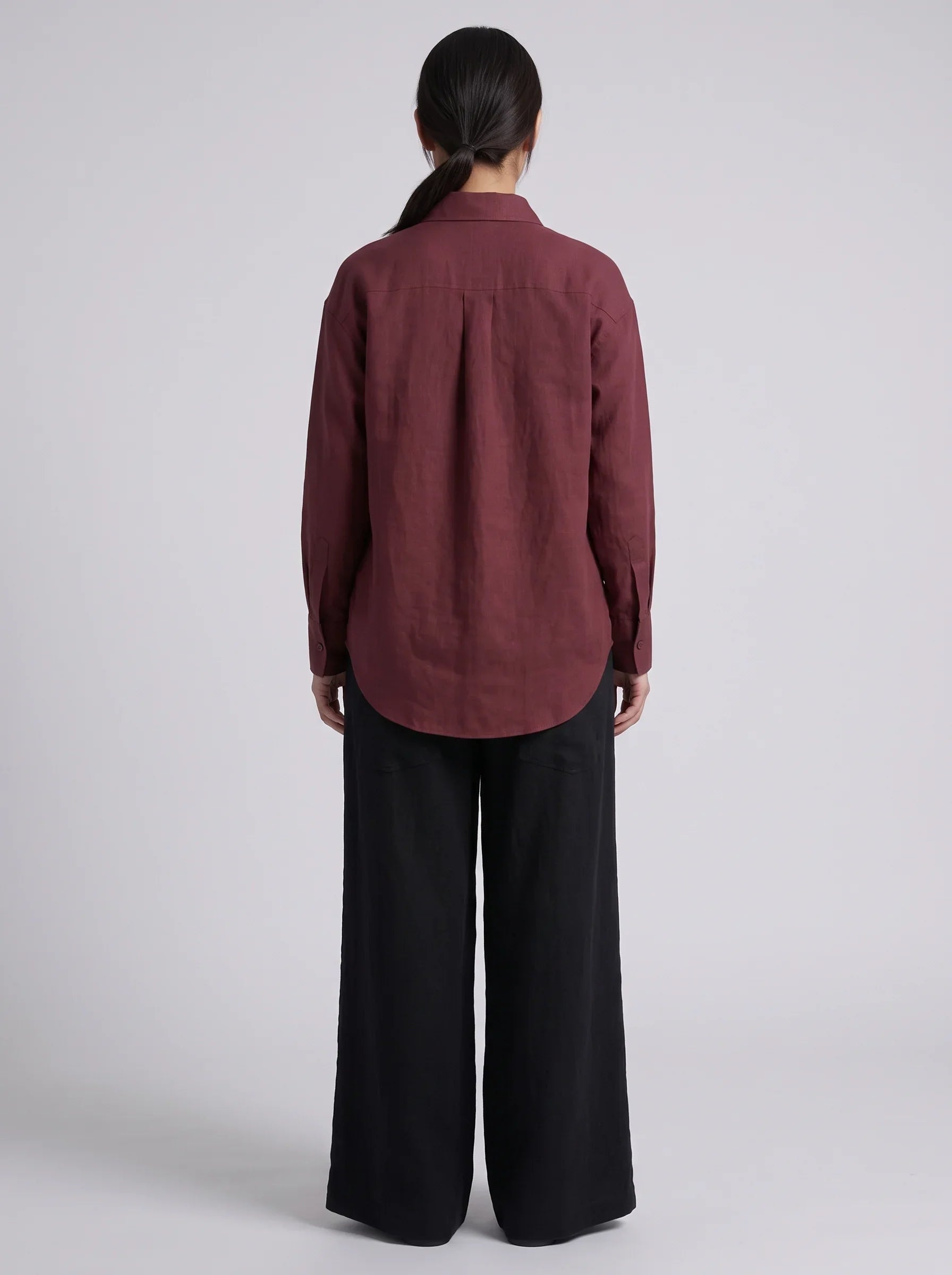 Maroon Button Down Shirt
