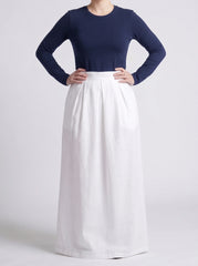 White Pleated Skirt