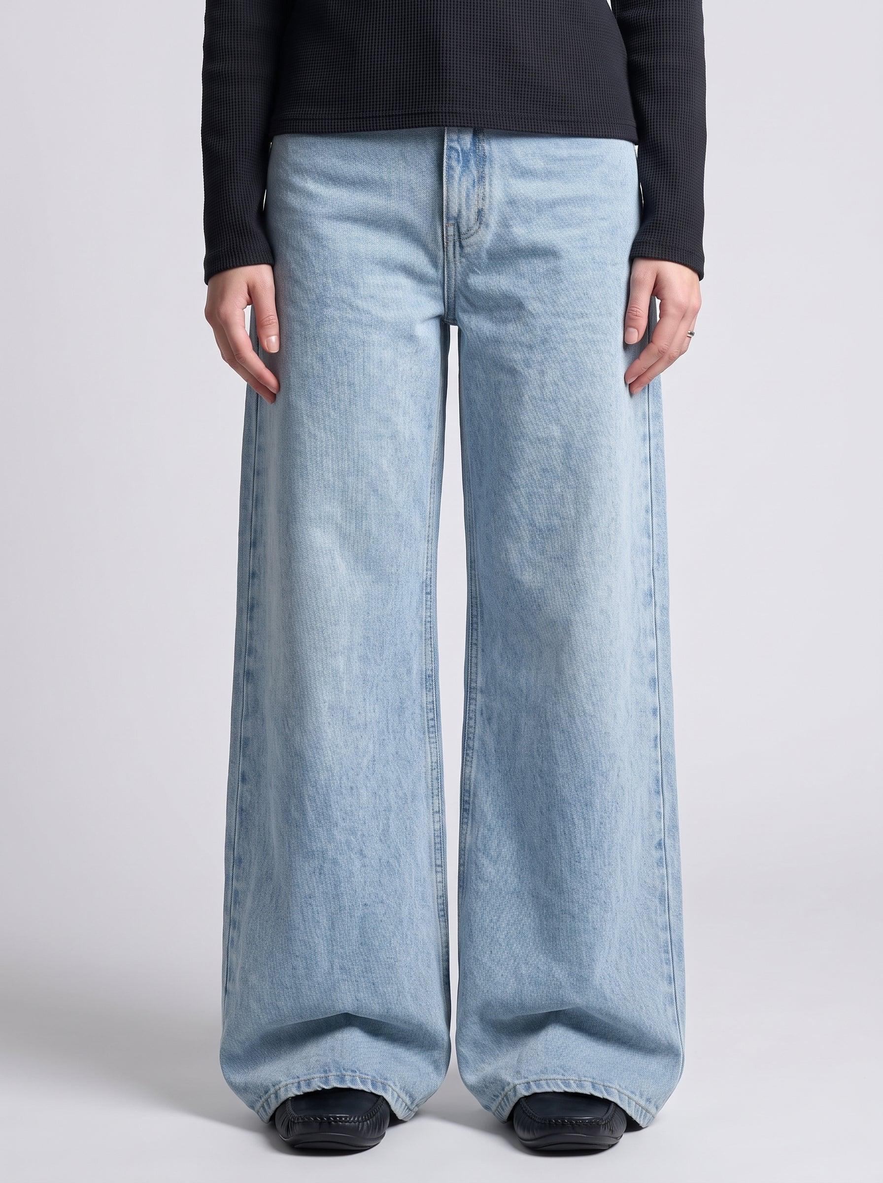 Sky Blue Wide Leg Jeans