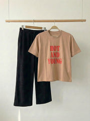 Hot And Young Wide leg Trouser Set