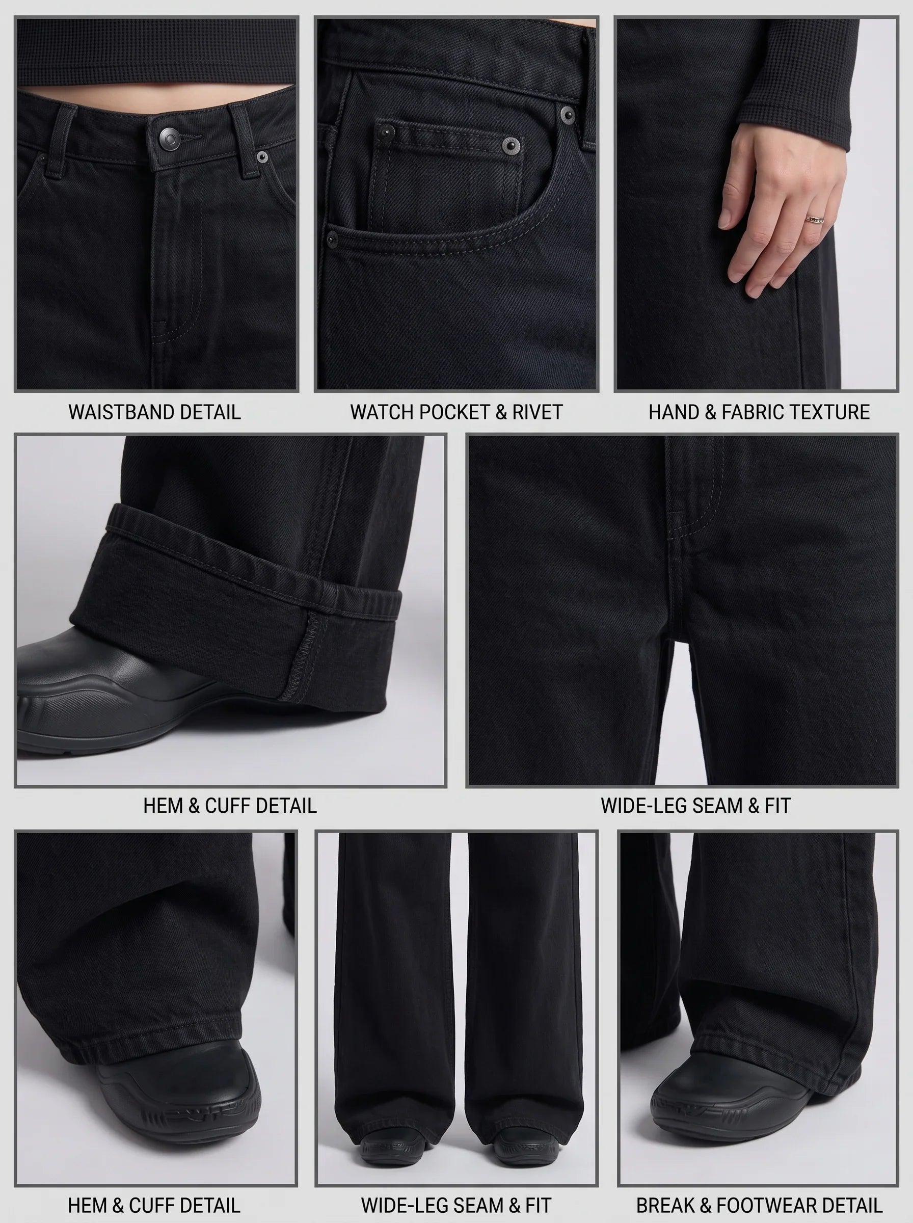 Black Wide Leg Jeans