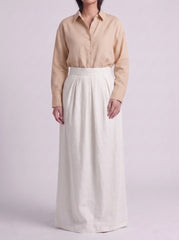 Button Down Shirt With White Skirt