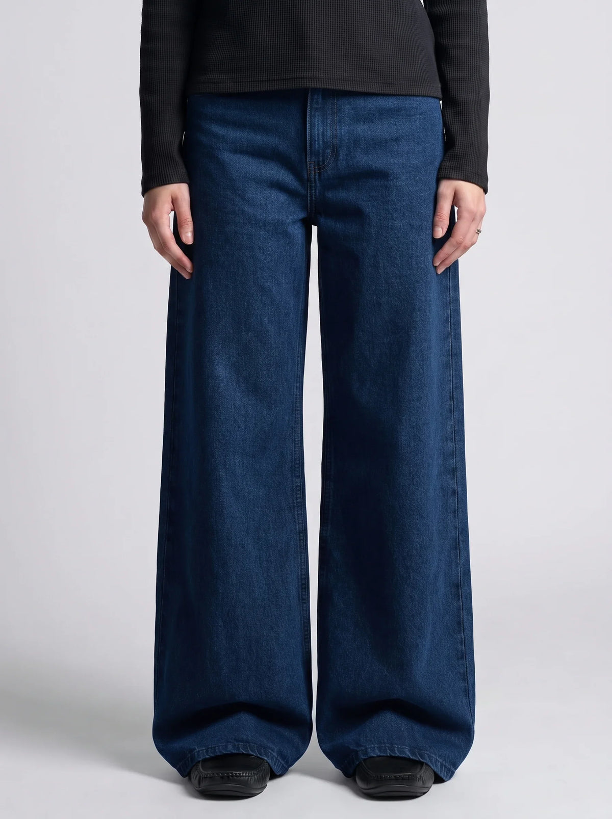 Dark Blue Wide Leg Jeans