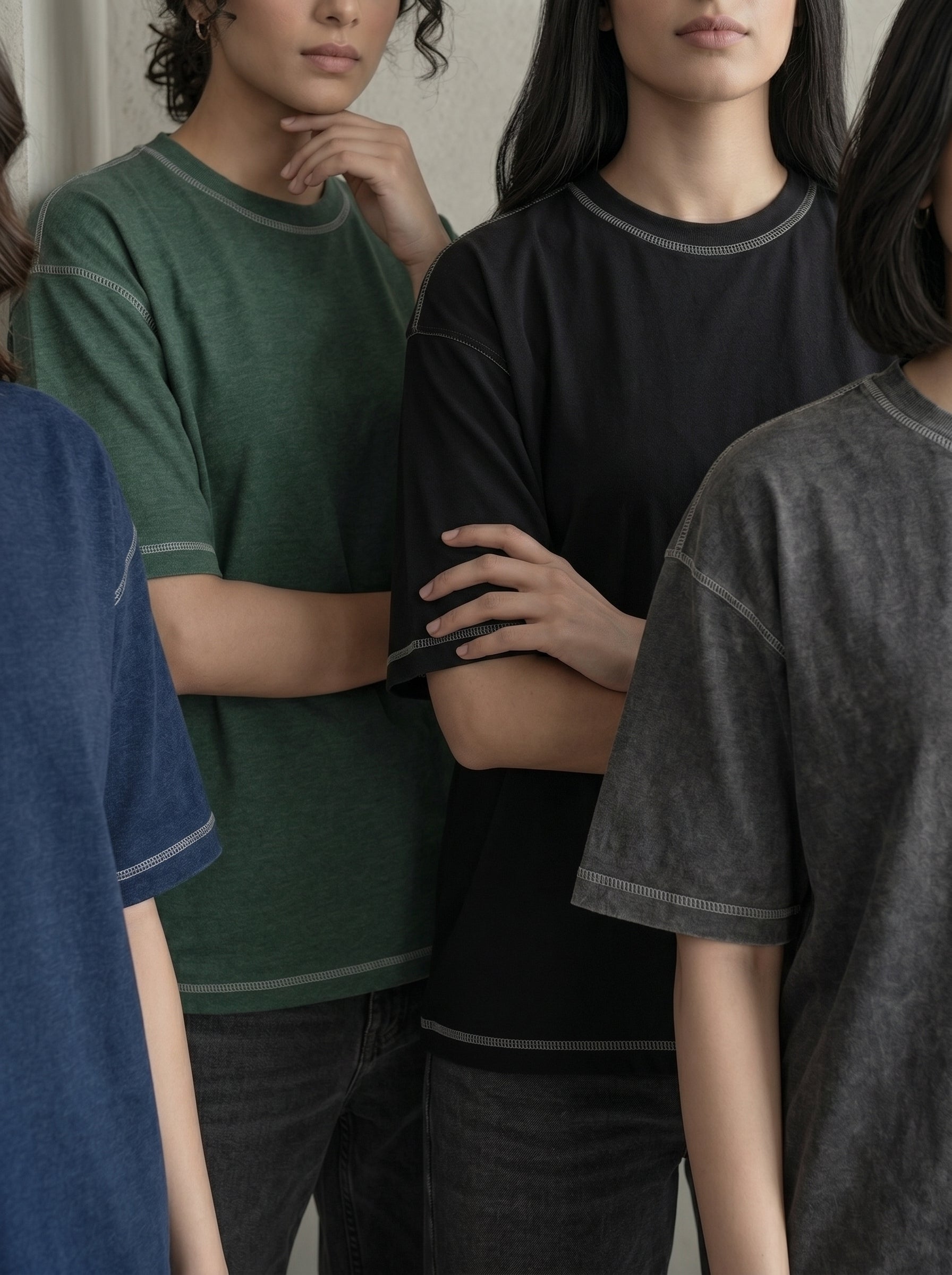 Textured Oversized Tees