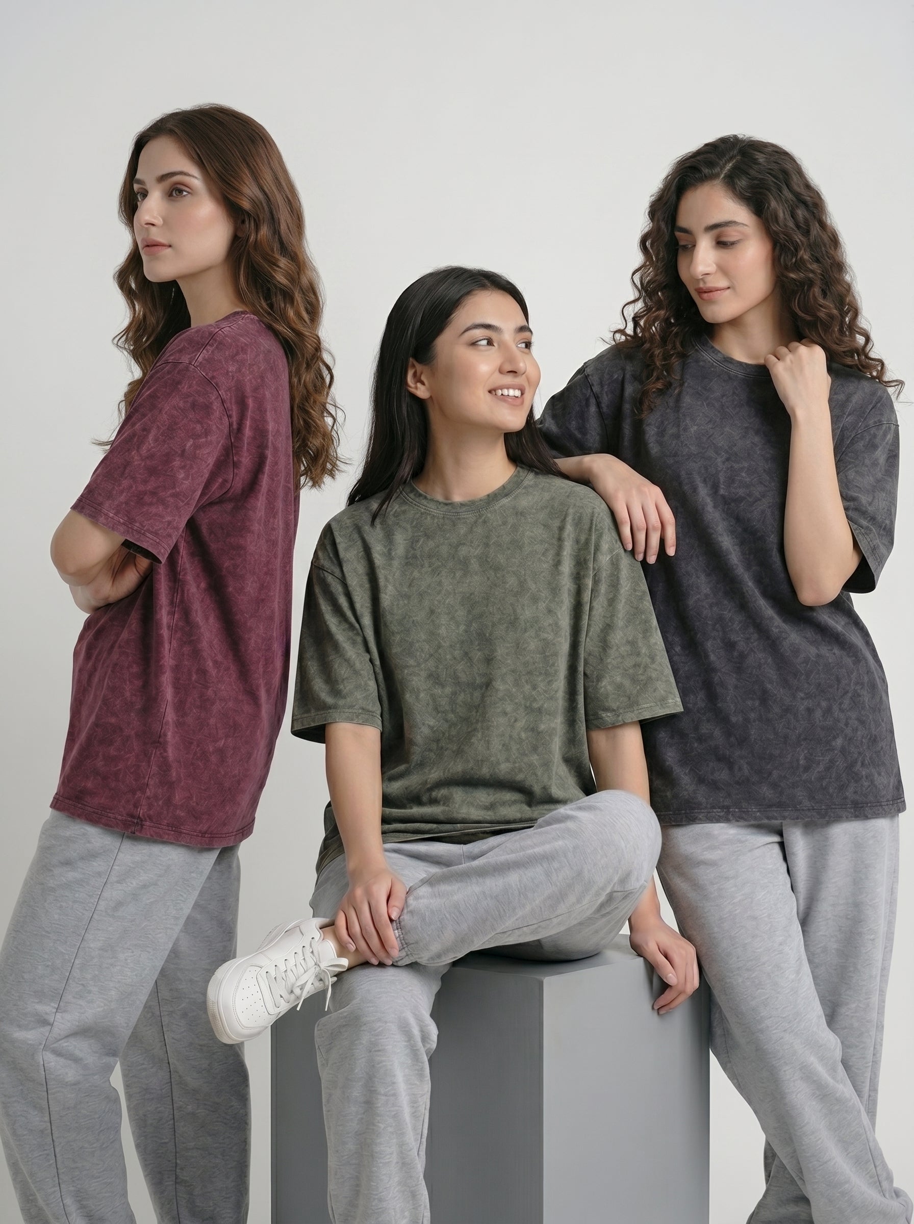 Acid Wash Oversize Tees