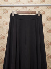 Noir Flowy Pleated Skirt
