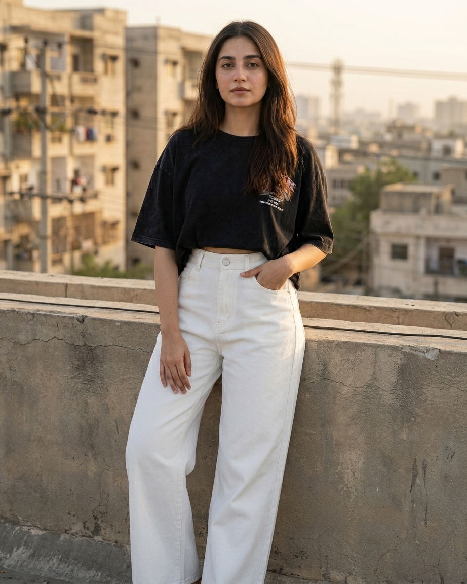 White Wide Leg Jeans