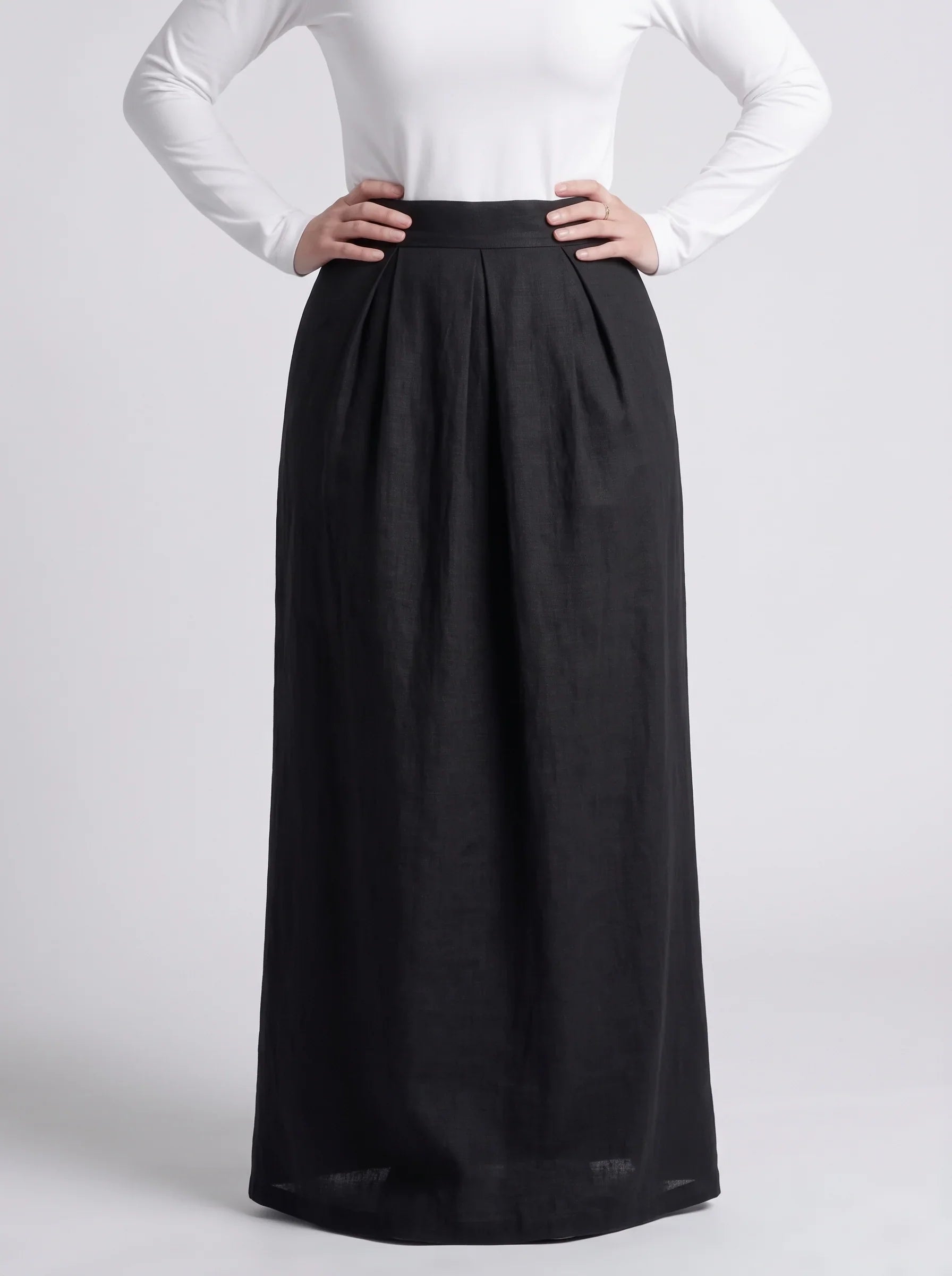 Black Pleated Skirt