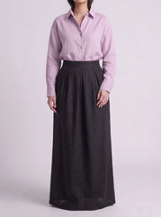 Button Down Shirt With Black Skirt