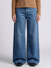 Deep Blue Wide Leg Jeans
