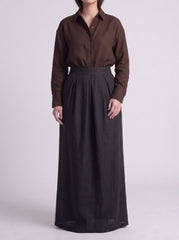 Button Down Shirt With Black Skirt