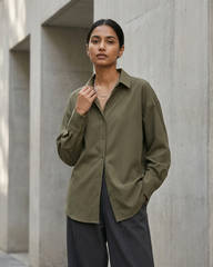 Olive Button Down Shirt