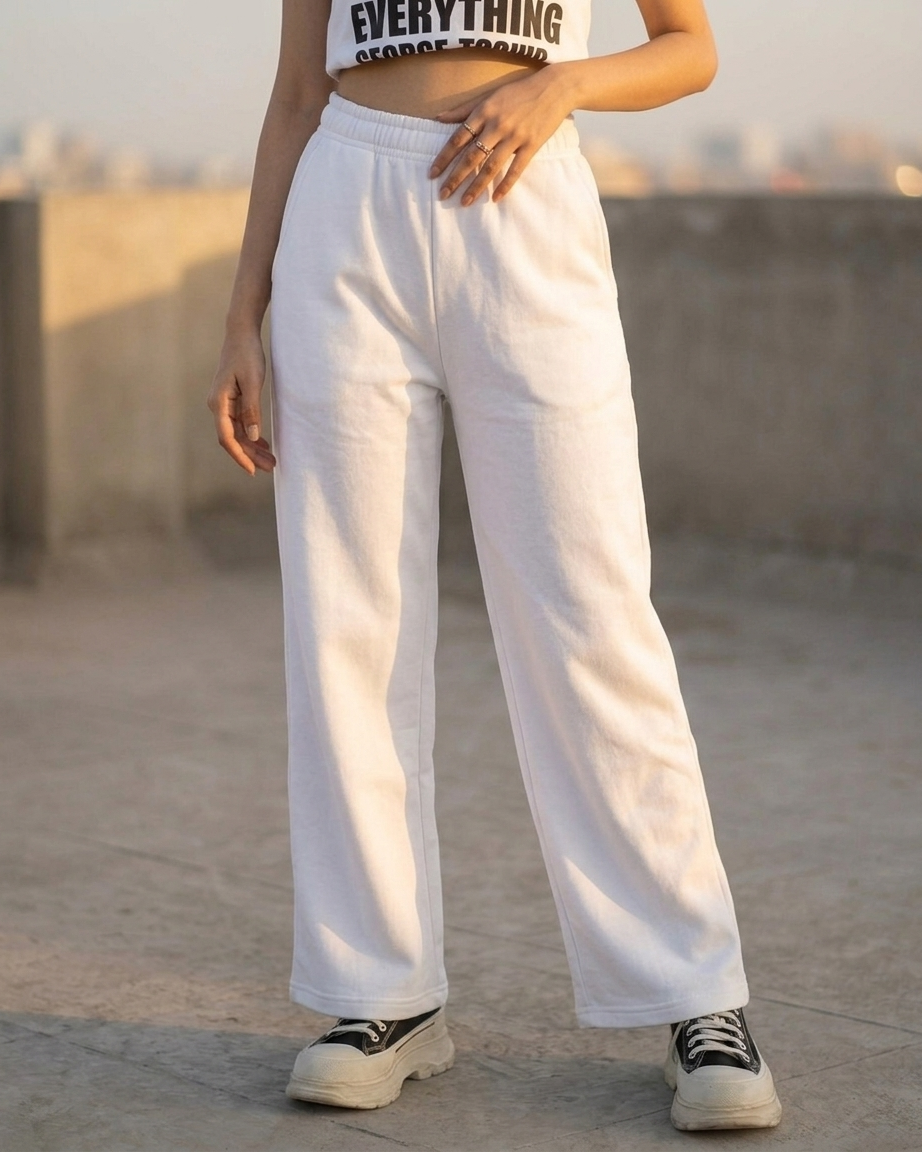 White Wide Leg Trouser