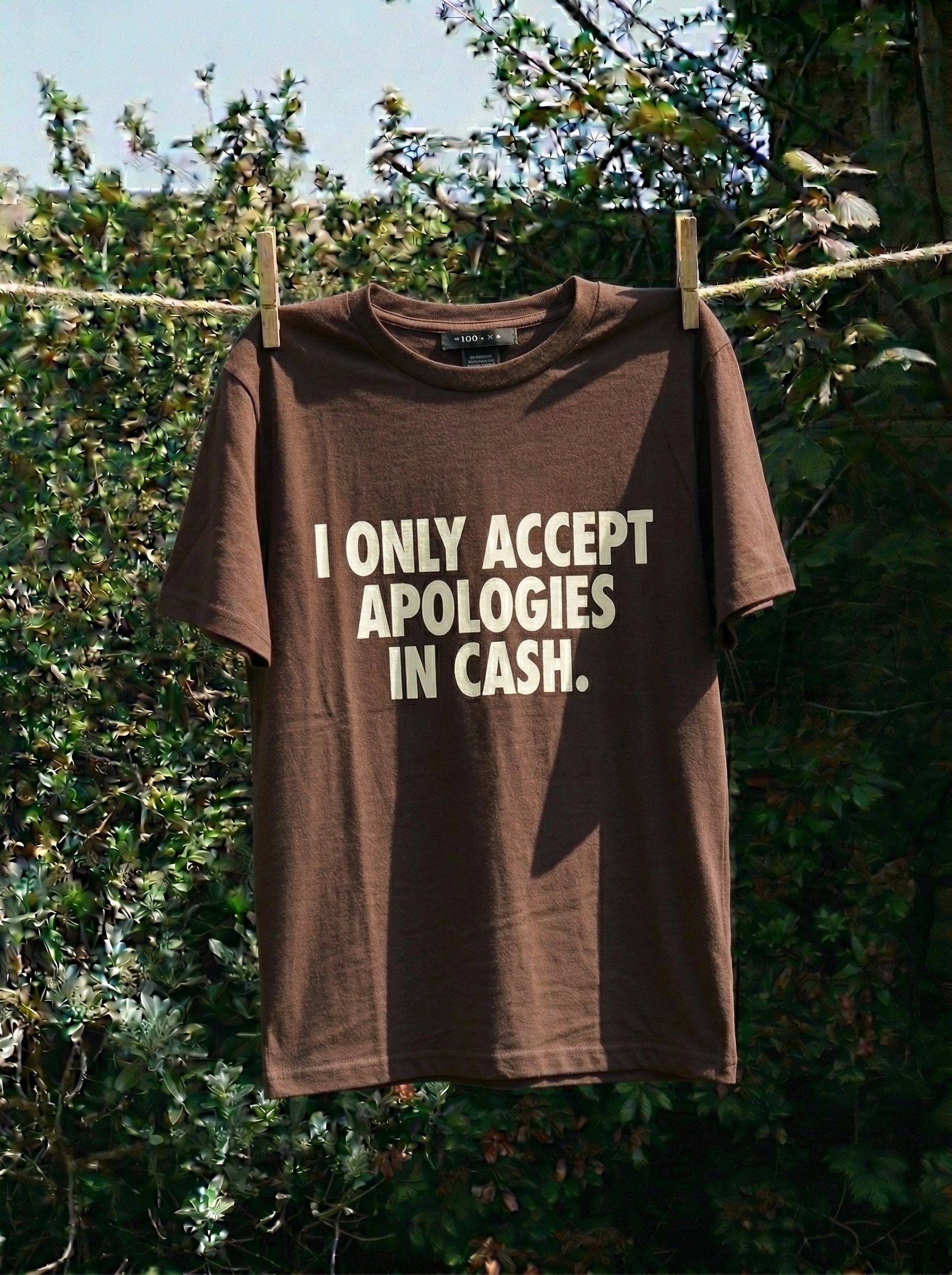 I Only Accept Apologies In Cash