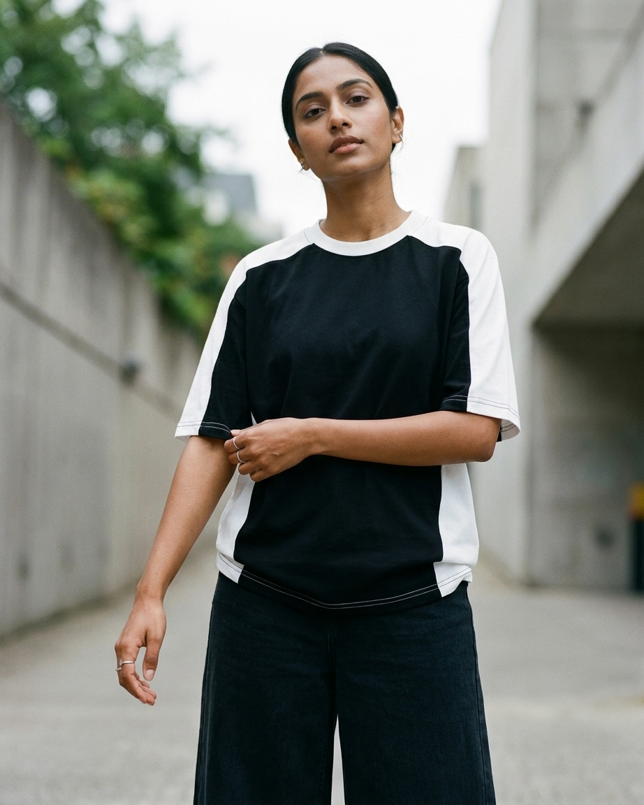 Oversize - Monochrome Panel Tee