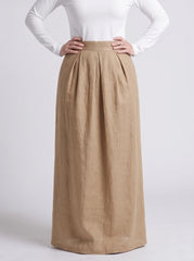 Nude Pleated Skirt