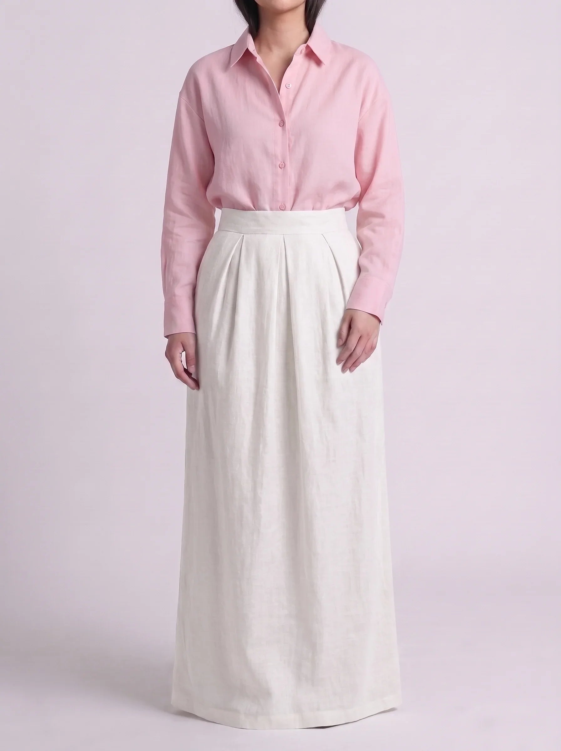 Button Down Shirt With White Skirt