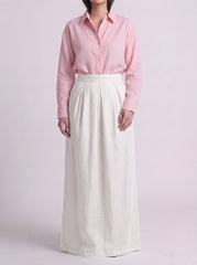 Button Down Shirt With White Skirt