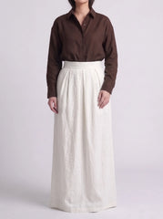 Button Down Shirt With White Skirt