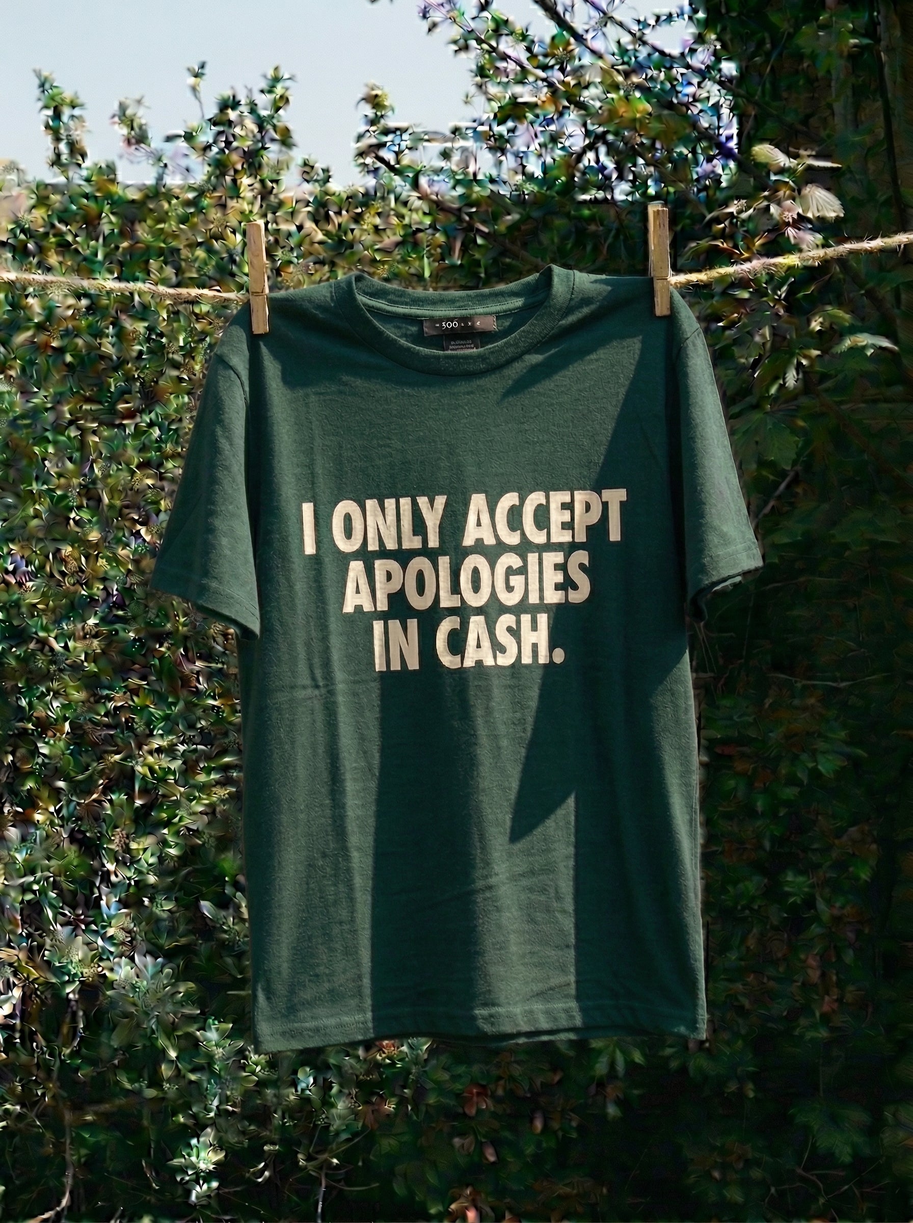 I Only Accept Apologies In Cash