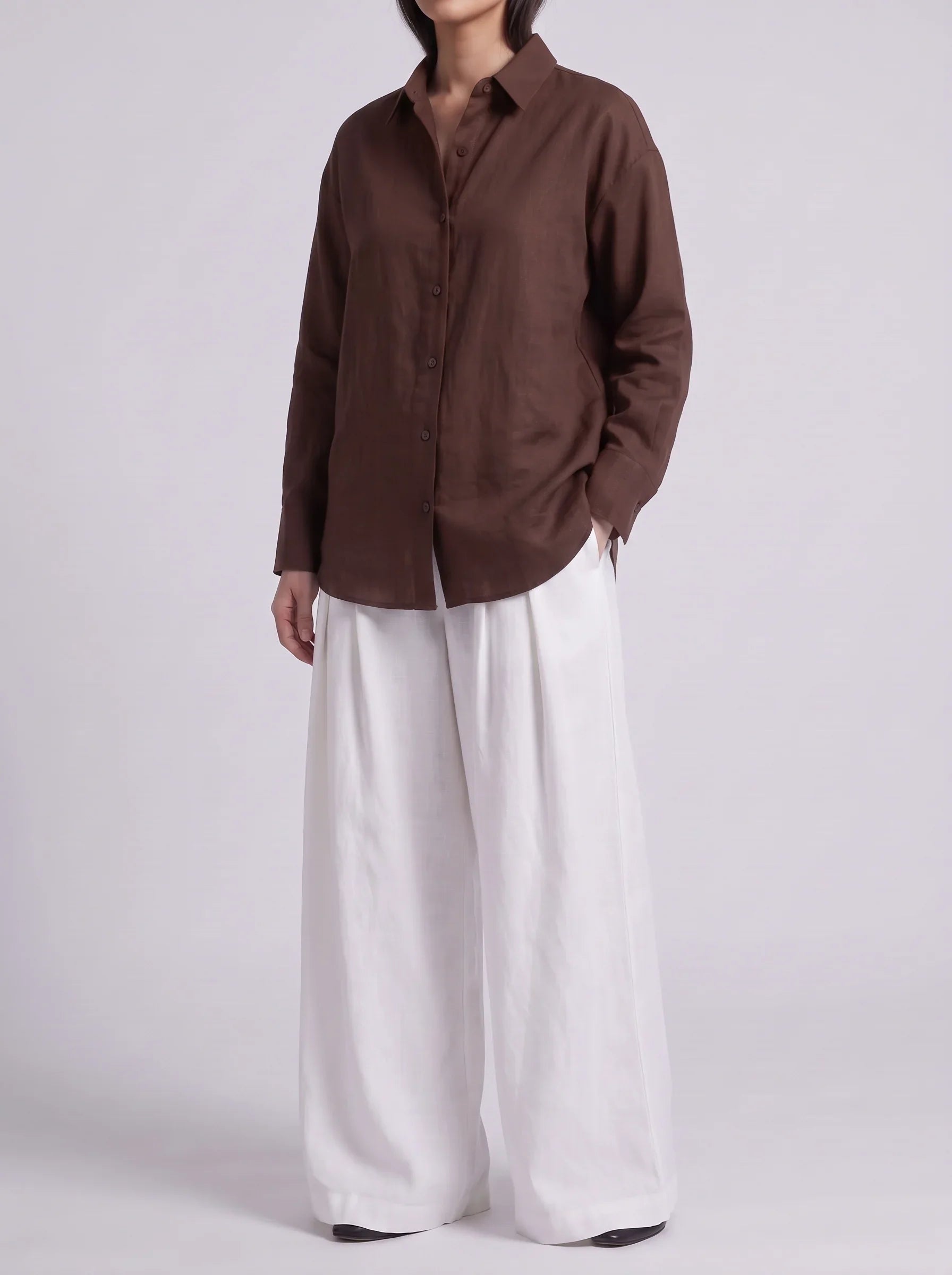 Brown Button Down Shirt