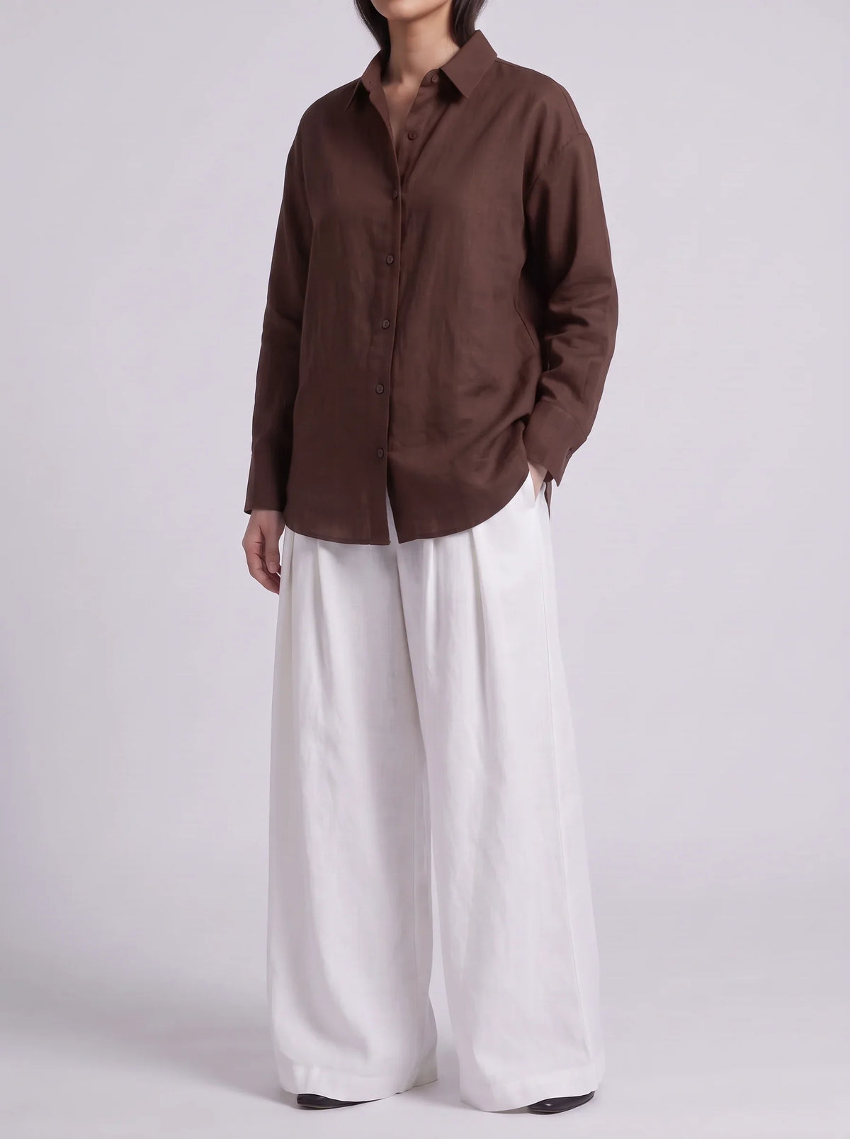 Brown Button Down Shirt