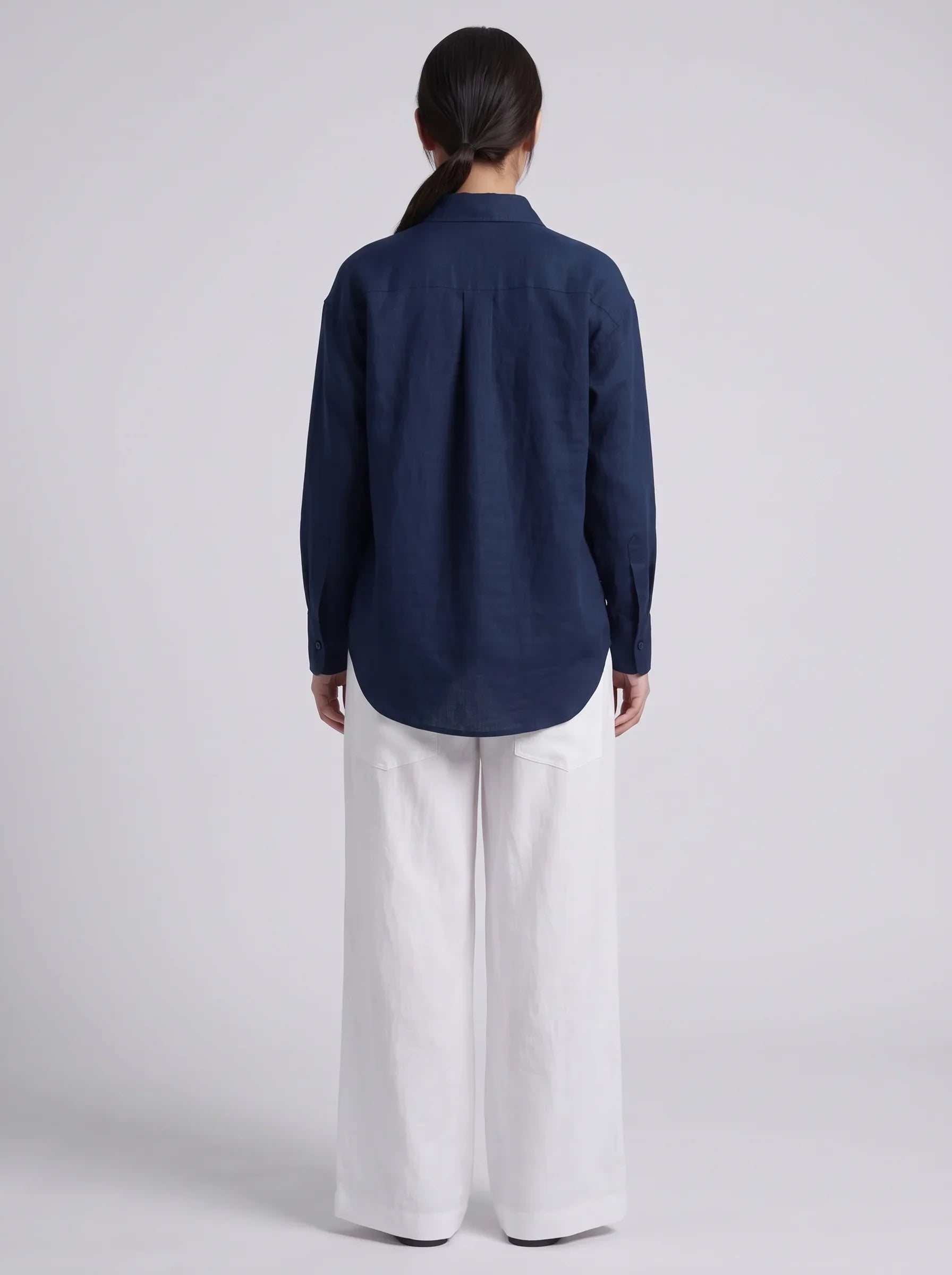 Navy Blue Button Down Shirt
