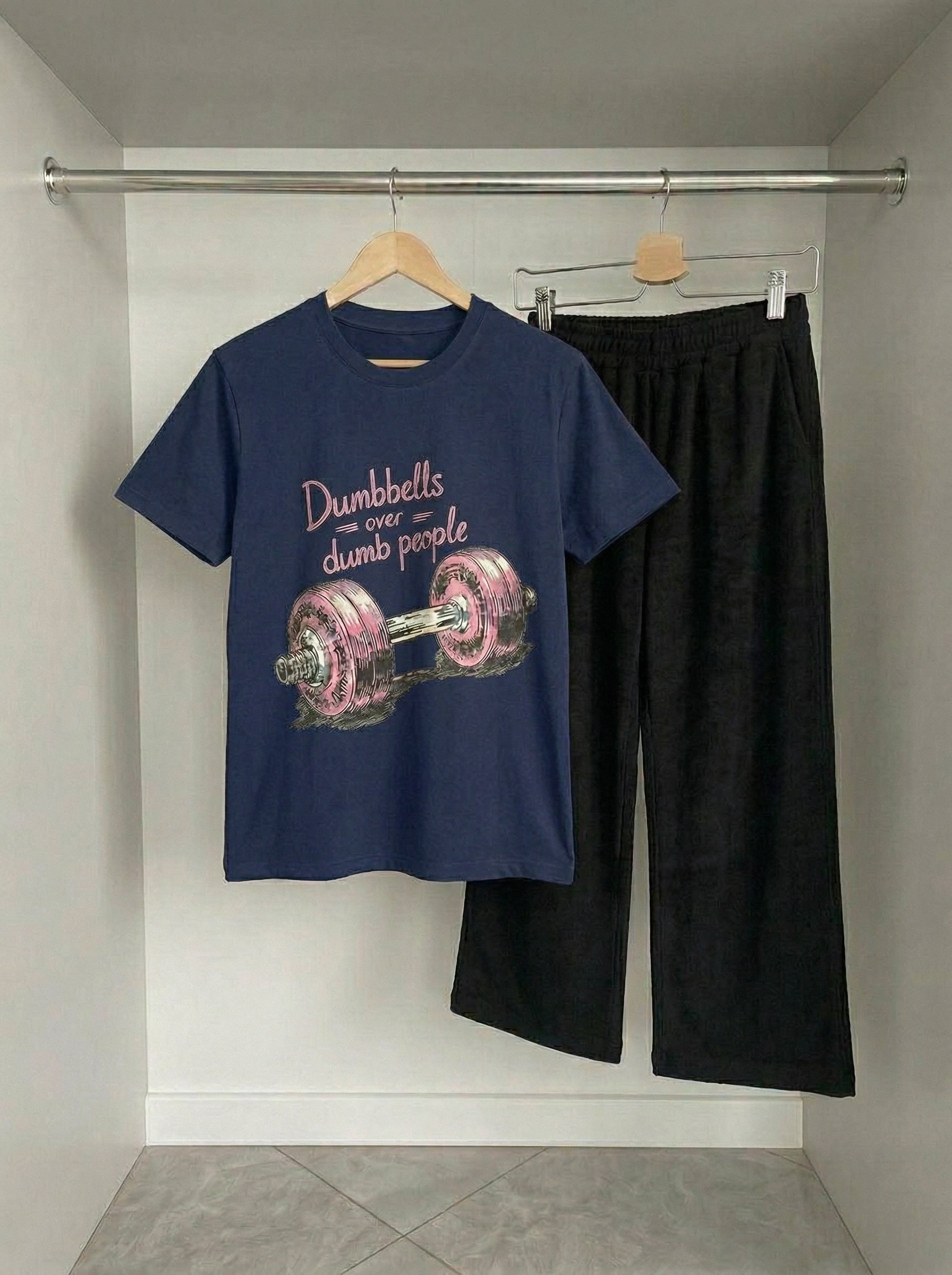 Dumbbells over Dumb wide leg trouser set