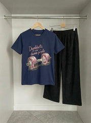 Dumbbells over Dumb wide leg trouser set
