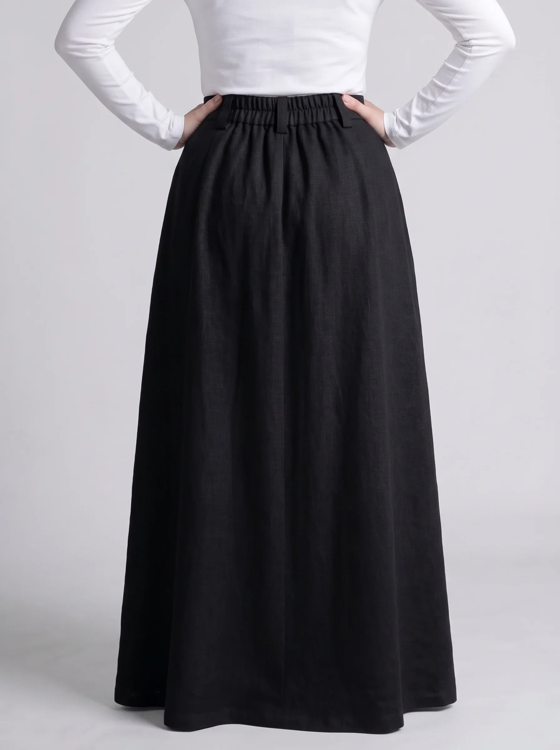 Black Pleated Skirt
